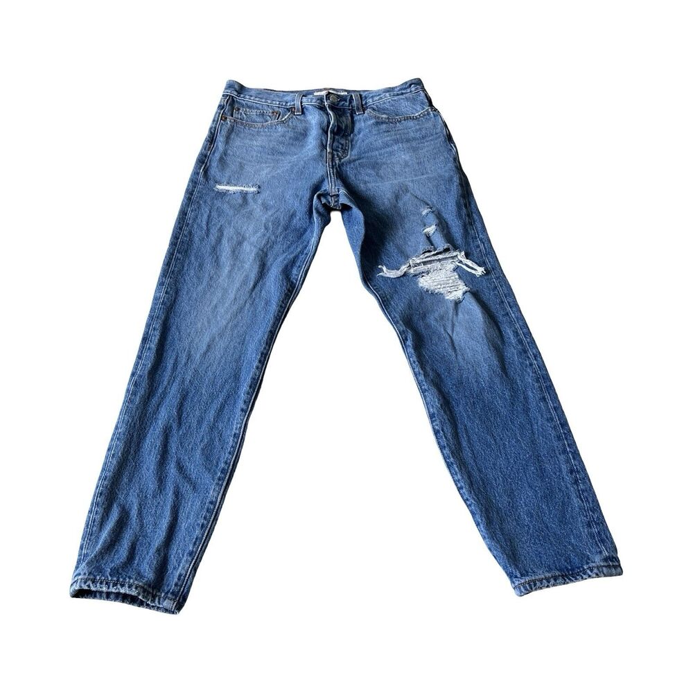 Levi's Premium Denim Wedgie Button Fly‎ Womans 30 Distressed Jeans